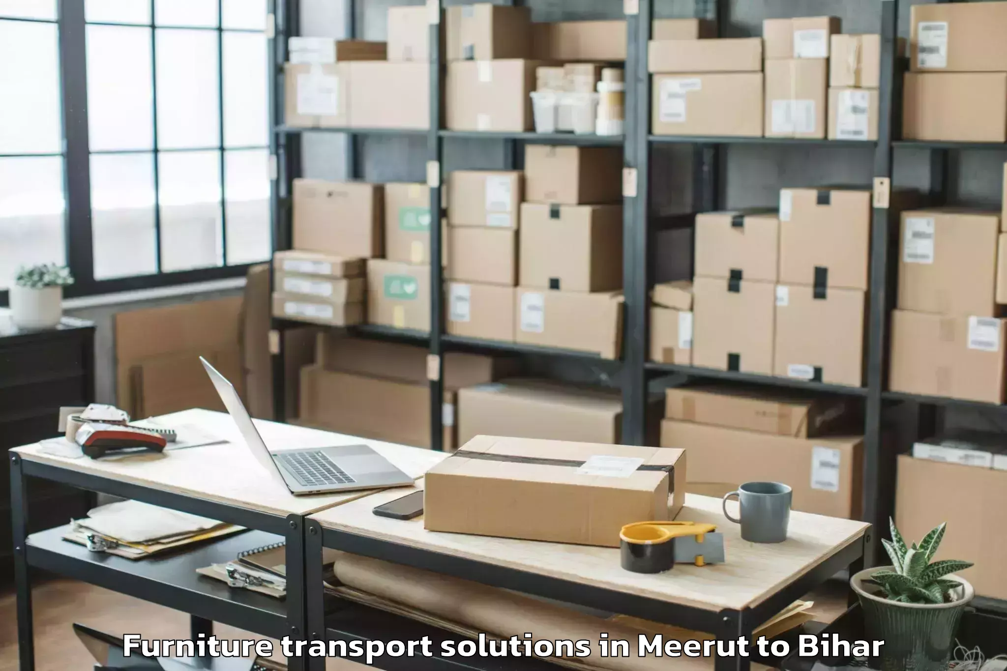 Reliable Meerut to Parsauni Furniture Transport Solutions